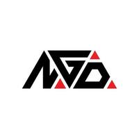 design del logo della lettera del triangolo ngd con forma triangolare. ngd triangolo logo design monogramma. modello di logo vettoriale triangolo ngd con colore rosso. logo triangolare ngd logo semplice, elegante e lussuoso. ngd