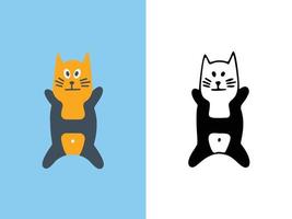 disegni del logo della lettera h dei gatti carini. vettore