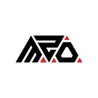 mzo triangolo lettera logo design con forma triangolare. mzo triangolo logo design monogramma. modello di logo vettoriale triangolo mzo con colore rosso. logo triangolare mzo logo semplice, elegante e lussuoso. mzo