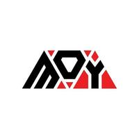 design del logo della lettera triangolo moy con forma triangolare. monogramma di design del logo del triangolo moy. modello di logo vettoriale triangolo moy con colore rosso. logo triangolare moy logo semplice, elegante e lussuoso. moy