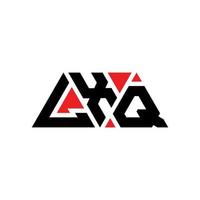 design del logo della lettera triangolare lxq con forma triangolare. lxq triangolo logo design monogramma. modello di logo vettoriale triangolo lxq con colore rosso. logo triangolare lxq logo semplice, elegante e lussuoso. lxq