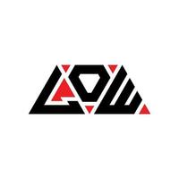design del logo della lettera a triangolo basso con forma triangolare. monogramma di design con logo a triangolo basso. modello di logo vettoriale triangolo basso con colore rosso. logo triangolare basso logo semplice, elegante e lussuoso. basso
