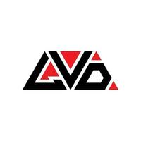 design del logo della lettera del triangolo lvd con forma triangolare. monogramma di design del logo triangolo lvd. modello di logo vettoriale triangolo lvd con colore rosso. logo triangolare lvd logo semplice, elegante e lussuoso. lvd