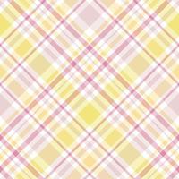 motivo senza cuciture nei colori fantasia bianco, rosa e giallo per plaid, tessuto, tessuto, vestiti, tovaglie e altre cose. immagine vettoriale. 2 vettore