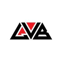 lvb triangolo lettera logo design con forma triangolare. lvb triangolo logo design monogramma. modello di logo vettoriale triangolo lvb con colore rosso. logo triangolare lvb logo semplice, elegante e lussuoso. lvb