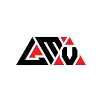 lmv triangolo logo lettera design con forma triangolare. lmv triangolo logo design monogramma. modello di logo vettoriale triangolo lmv con colore rosso. logo triangolare lmv logo semplice, elegante e lussuoso. lmv