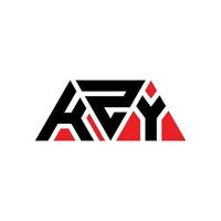 design del logo della lettera triangolo kzy con forma triangolare. monogramma di design del logo triangolo kzy. modello di logo vettoriale triangolo kzy con colore rosso. logo triangolare kzy logo semplice, elegante e lussuoso. kzy