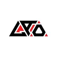 design del logo della lettera del triangolo della laos con forma triangolare. monogramma di design del logo del triangolo del laos. modello di logo vettoriale triangolo del laos con colore rosso. logo triangolare lao logo semplice, elegante e lussuoso. lao
