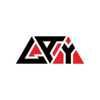 design del logo della lettera del triangolo laico con forma triangolare. monogramma di progettazione del logo del triangolo laico. modello di logo vettoriale triangolo laici con colore rosso. laici logo triangolare logo semplice, elegante e lussuoso. posizione
