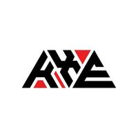 design del logo della lettera del triangolo kxe con forma triangolare. monogramma di design del logo del triangolo kxe. modello di logo vettoriale triangolo kxe con colore rosso. logo triangolare kxe logo semplice, elegante e lussuoso. kxe