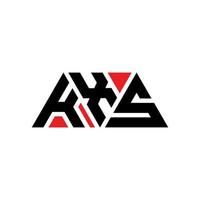 design del logo della lettera del triangolo kxs con forma triangolare. monogramma di design del logo del triangolo kxs. modello di logo vettoriale triangolo kxs con colore rosso. logo triangolare kxs logo semplice, elegante e lussuoso. kxs
