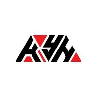 design del logo della lettera del triangolo kyh con forma triangolare. monogramma di design del logo del triangolo kyh. modello di logo vettoriale triangolo kyh con colore rosso. logo triangolare kyh logo semplice, elegante e lussuoso. kyh