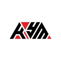design del logo della lettera triangolo kym con forma triangolare. monogramma di design del logo del triangolo kym. modello di logo vettoriale triangolo kym con colore rosso. logo triangolare kym logo semplice, elegante e lussuoso. kym