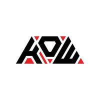 kow triangolo lettera logo design con forma triangolare. monogramma di design del logo triangolo kow. modello di logo vettoriale triangolo kow con colore rosso. logo triangolare kow logo semplice, elegante e lussuoso. kow