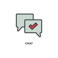 icona del vettore di chat. illustrazione vettoriale colorato design piatto. grafica vettoriale