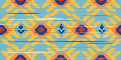 etnico astratto ikat art. modello senza cuciture in stile tribale, popolare e messicano. ornamento di arte geometrica azteca print.design per moquette, carta da parati, abbigliamento, avvolgimento, tessuto, copertina, tessile vettore