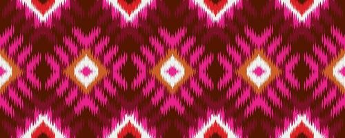 rosa rosso astratto etnico. motivo geometrico senza cuciture in ricamo tribale e popolare, stampa di ornamenti d'arte geometrica azteca. design per moquette, carta da parati, abbigliamento, avvolgimento, tessuto, copertina. vettore