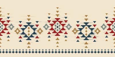 etnico astratto ikat art. modello senza cuciture in stile tribale, popolare e messicano. ornamento di arte geometrica azteca print.design per moquette, carta da parati, abbigliamento, avvolgimento, tessuto, copertina, tessile vettore