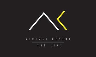 ak o ka logo design illustrazione arte vettoriale