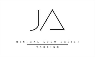 ia o ai vettore di progettazione del logo minimale