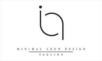 ia o ai vettore di progettazione del logo minimale