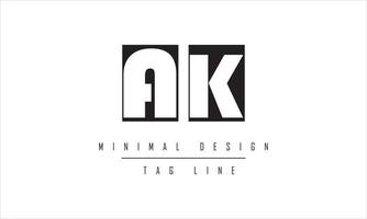 ak o ka logo design illustrazione arte vettoriale