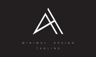 ah o ah design del logo minimale vettore