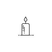 disegno del modello dell'illustrazione di vettore dell'icona della candela