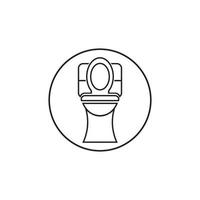 disegno del modello dell'illustrazione di vettore dell'icona della toilette