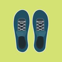 scarpe da ginnastica vettore icona dello sport calzature. moda sneaker vista dall'alto abbigliamento in forma. correre attrezzatura da palestra accessorio per stivale