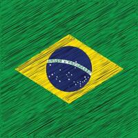 festa dell'indipendenza del brasile 7 settembre, design bandiera quadrata vettore