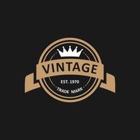 design del logo vintage retrò cerchio vettore