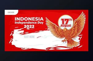 modello di progettazione del giorno dell'indipendenza indonesiana con garuda vettore