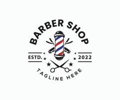 modello vettoriale di design del logo del barbiere