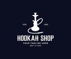 shisha narghilè logo modello di progettazione vettoriale