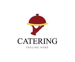 progettazione del logo di servizi di catering. design del logo del ristorante. vettore