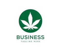 design del logo della cannabis marijuana vettore