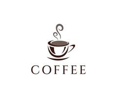 design del logo di caffè e tè vettore