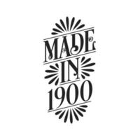 calligrafia lettering 1900 compleanno, realizzato nel 1900 vettore