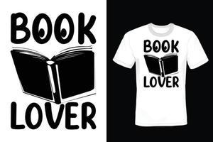 design della maglietta amante del libro, vintage, tipografia vettore