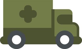 icona piana del camion medico vettore