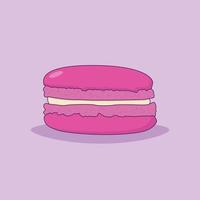 illustrazione dell'icona di vettore di macaron. vettore di biscotto. stile cartone animato piatto adatto per pagina di destinazione web, banner, volantino, adesivo, carta da parati, sfondo