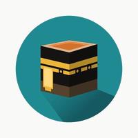 icona kabah nell'illustrazione vettoriale del design della mecca