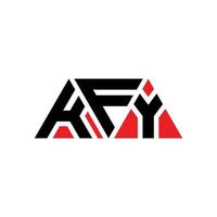 design del logo della lettera triangolare kfy con forma triangolare. monogramma di design del logo del triangolo kfy. modello di logo vettoriale triangolo kfy con colore rosso. logo triangolare kfy logo semplice, elegante e lussuoso. kfy