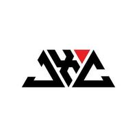 design del logo della lettera triangolare jxc con forma triangolare. monogramma di design del logo del triangolo jxc. modello di logo vettoriale triangolo jxc con colore rosso. logo triangolare jxc logo semplice, elegante e lussuoso. jxc