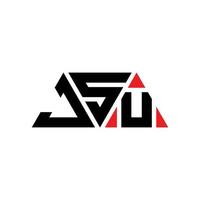 design del logo della lettera del triangolo jsu con forma triangolare. monogramma di design del logo del triangolo jsu. modello di logo vettoriale triangolo jsu con colore rosso. logo triangolare jsu logo semplice, elegante e lussuoso. jsu