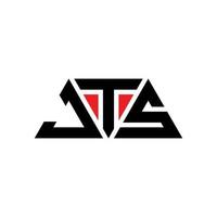 design del logo della lettera triangolare jts con forma triangolare. monogramma di design del logo del triangolo jts. modello di logo vettoriale triangolo jts con colore rosso. logo triangolare jts logo semplice, elegante e lussuoso. jts