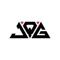 jqg triangolo logo design lettera con forma triangolare. jqg triangolo logo design monogramma. modello di logo vettoriale triangolo jqg con colore rosso. jqg logo triangolare logo semplice, elegante e lussuoso. jqg