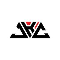 design del logo della lettera del triangolo jkc con forma triangolare. monogramma di design del logo del triangolo jkc. modello di logo vettoriale triangolo jkc con colore rosso. logo triangolare jkc logo semplice, elegante e lussuoso. jkc