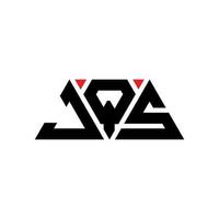 jqs triangolo logo design lettera con forma triangolare. monogramma di design del logo del triangolo jqs. modello di logo vettoriale triangolo jqs con colore rosso. logo triangolare jqs logo semplice, elegante e lussuoso. jqs